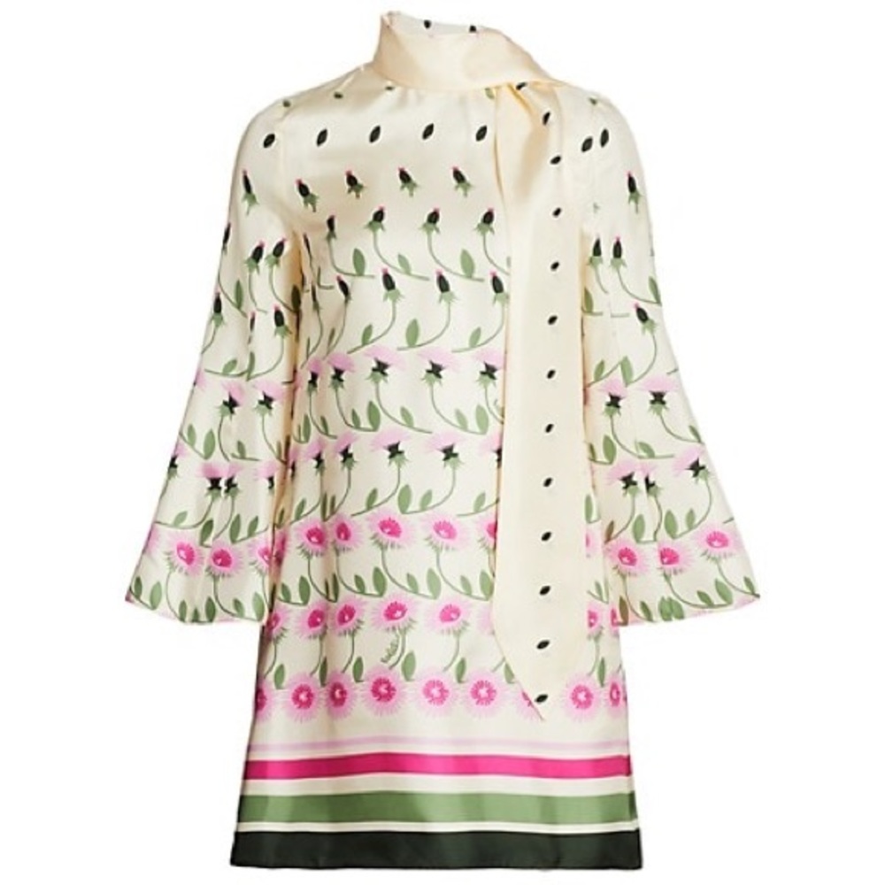 NWT Valentino Daisy Dégradé Silk Tunic Dress